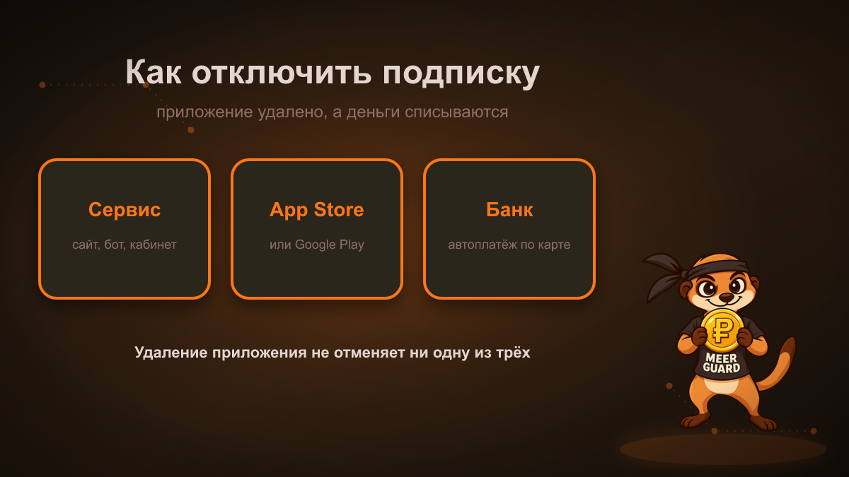 Как отключить подписку на VPN и остановить списания
