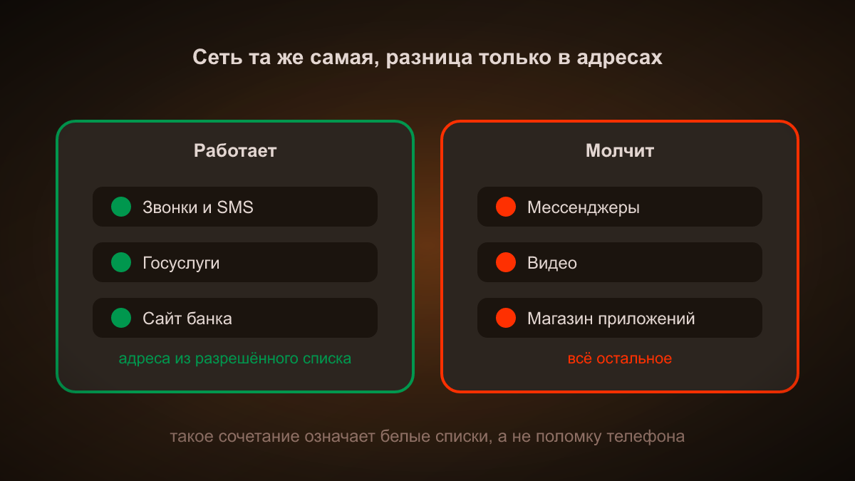 Белый список сайтов в России: что открывается при отключении мобильного интернета